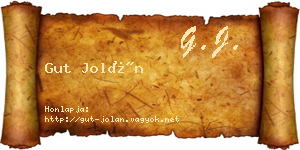 Gut Jolán névjegykártya
